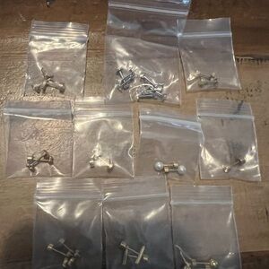 Assortment of earrings different gauges